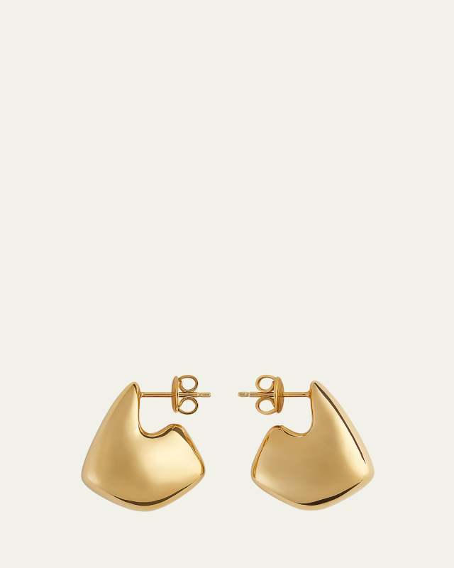 Gold Finish Sculpted Earrings